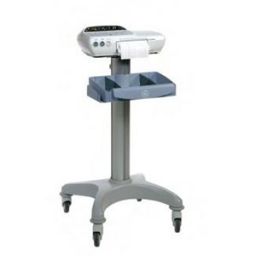 GE Healthcare Corometrics 170 Series Fetal Monitor Cart with a fetal monitor, transducer holder and tray.