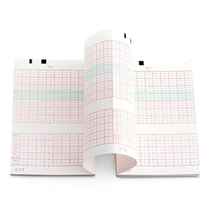 152mm Red Grid Recording Paper For Fetal Monitors