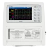 An overhead shot of the Bionet TwinView FC 1400 Fetal Monitor with the display on and 10 smart keys.