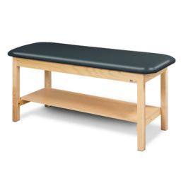 Clinton Flat Top, Classic Series, Straight Line Treatment Table with Full Shelf