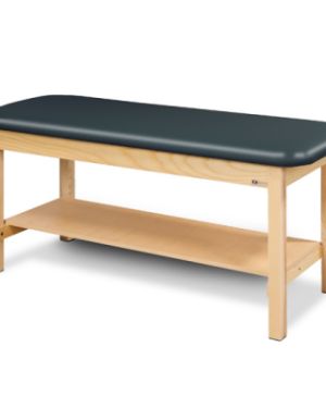 Clinton Flat Top, Classic Series, Straight Line Treatment Table with Full Shelf