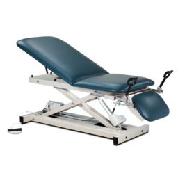 Clinton Power 500, Open Base Power Table with Adjustable Backrest, Footrest and Stirrups