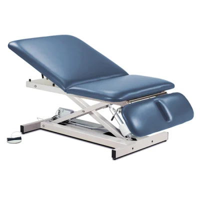 Clinton Power 600 Bariatric, Extra Wide, Open Base, Power Table with Adjustable Backrest and Drop Section