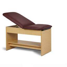 Clinton Panel Leg Series, Space Saver, Exam Table with Shelf