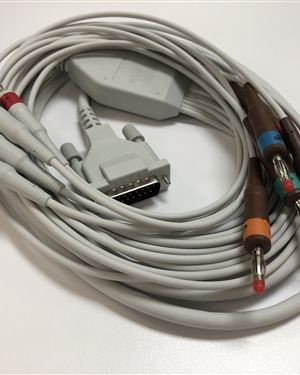 Schiller 10-wire patient cable AHA 2m, banana plug type