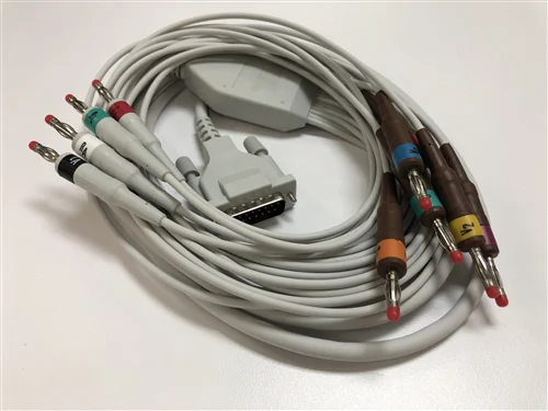 Schiller 10-wire patient cable AHA 2m, banana plug type