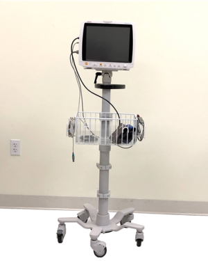 Schiller SG Rolling Stand with Basket for Cardiovit FT-1 without Rubber case adpater for FT-1