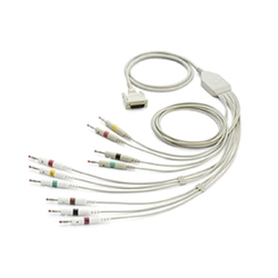 Welch Allyn CP50/CP150 10-Lead, AHA, Banana (1.5M/59 inches) ECG Cable