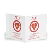 ZOLL AED Plus Wall Sign Kit, One Flush and One 3-D Wall Sign