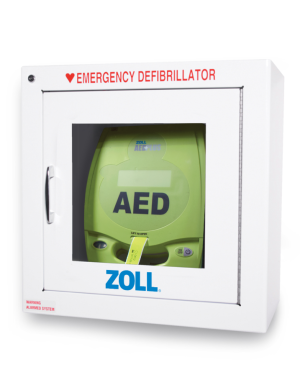 ZOLL AED Plus Standard Metal Wall Cabinet with ZOLL Logo