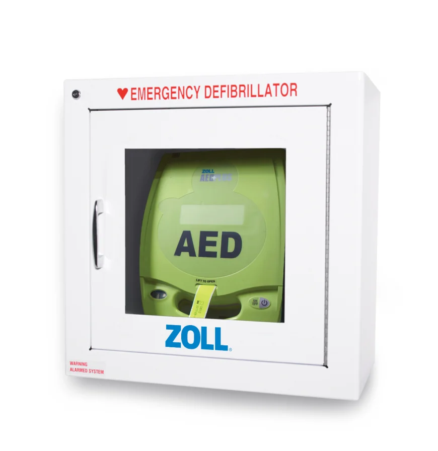 ZOLL AED Plus Standard Metal Wall Cabinet with ZOLL Logo