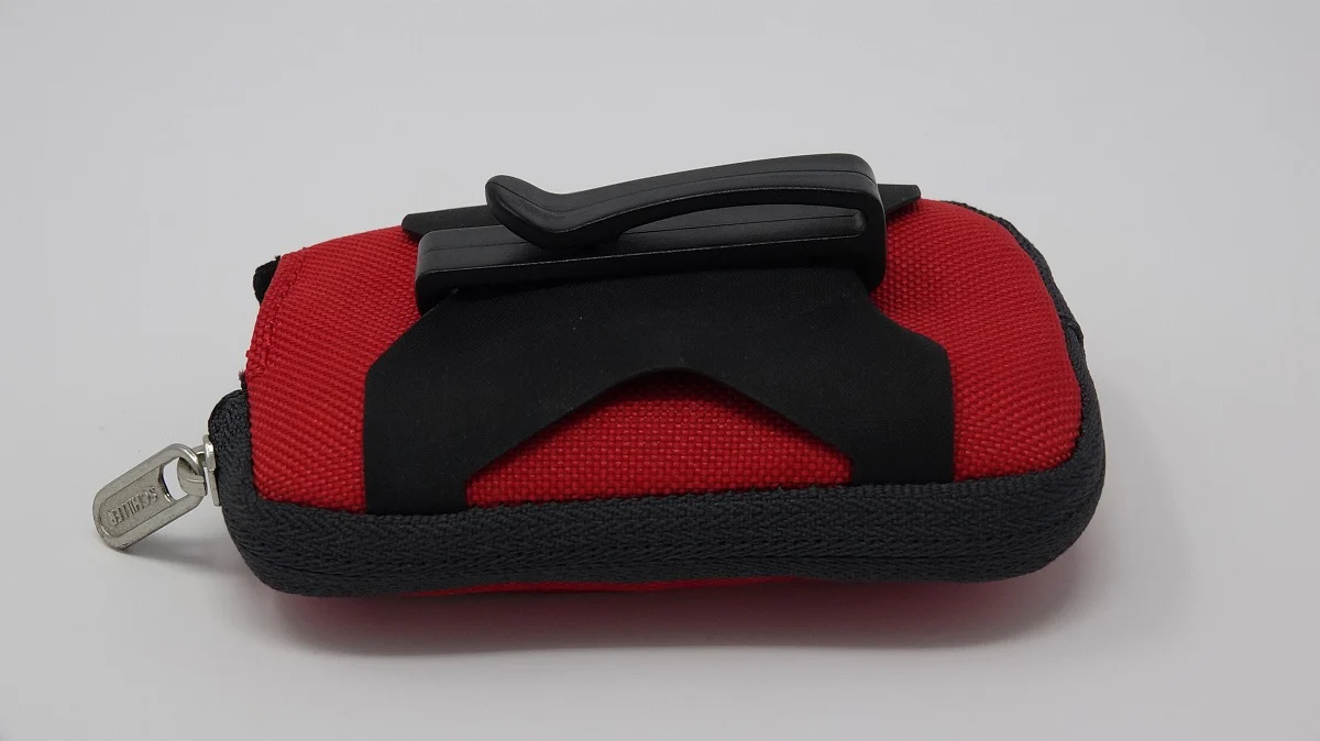 Schiller Premium reusable pouch red for AR4plus, AR12plus, FD5plus with belt clip and shoulder strap