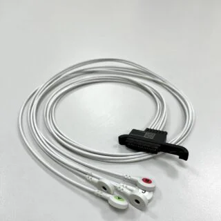 Schiller 5-wire patient cable push-button 82cm for medilogAR
