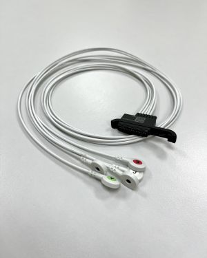 Schiller 5-wire patient cable push-button 82cm for medilogAR