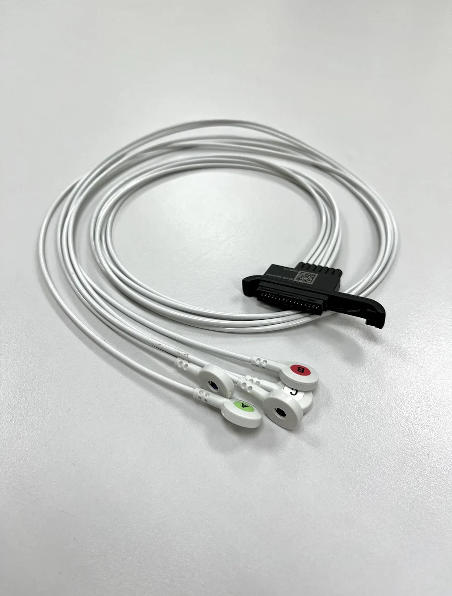 Schiller 5-wire patient cable push-button 82cm for medilogAR