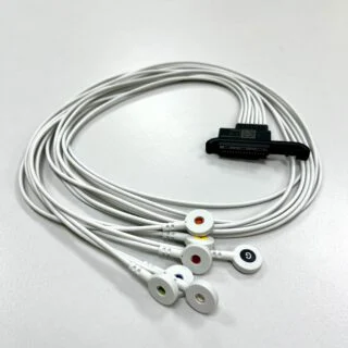 Schiller 7-wire patient cable push-button 82cm for medilogAR