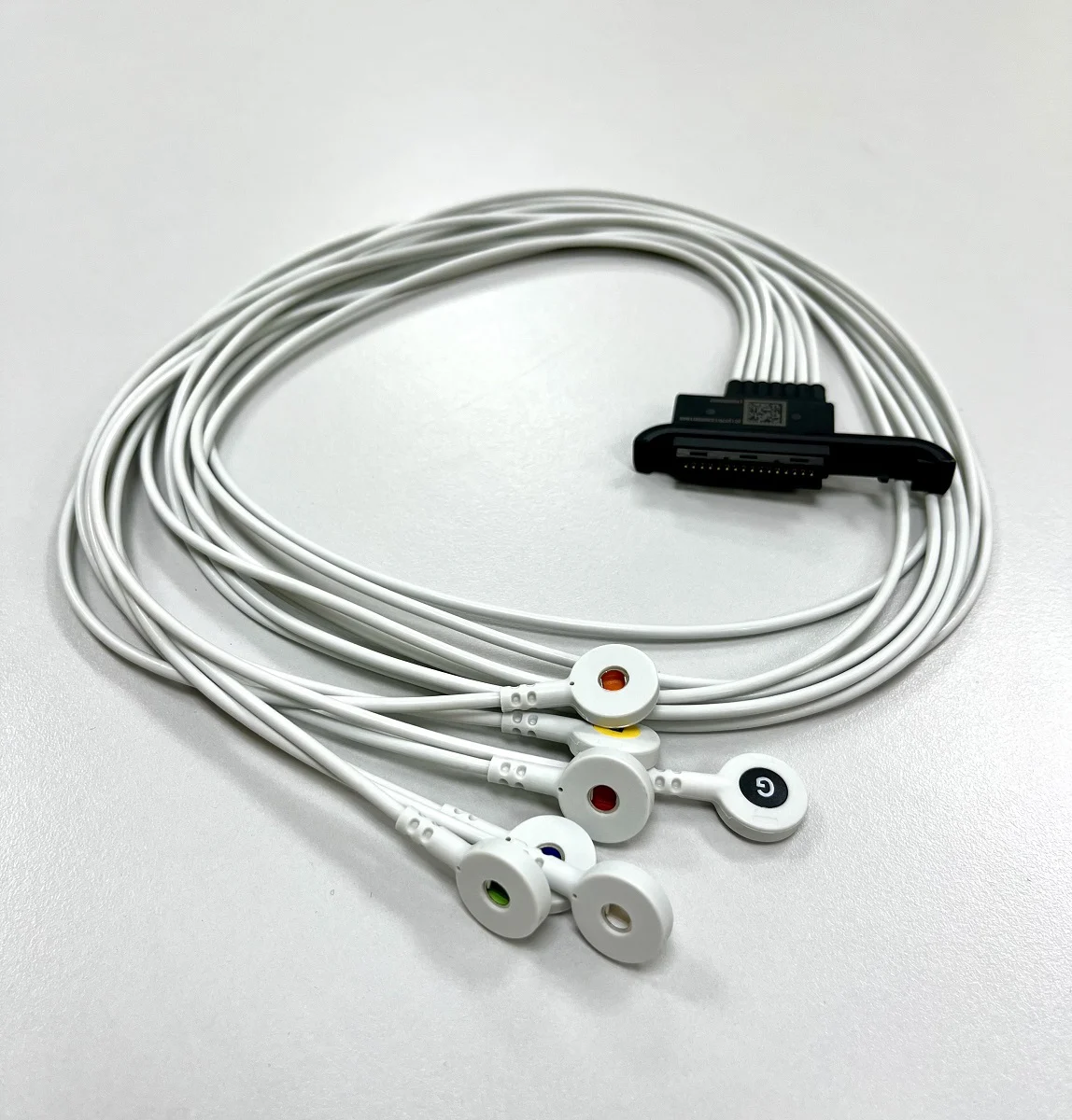 Schiller 7-wire patient cable push-button 82cm for medilogAR